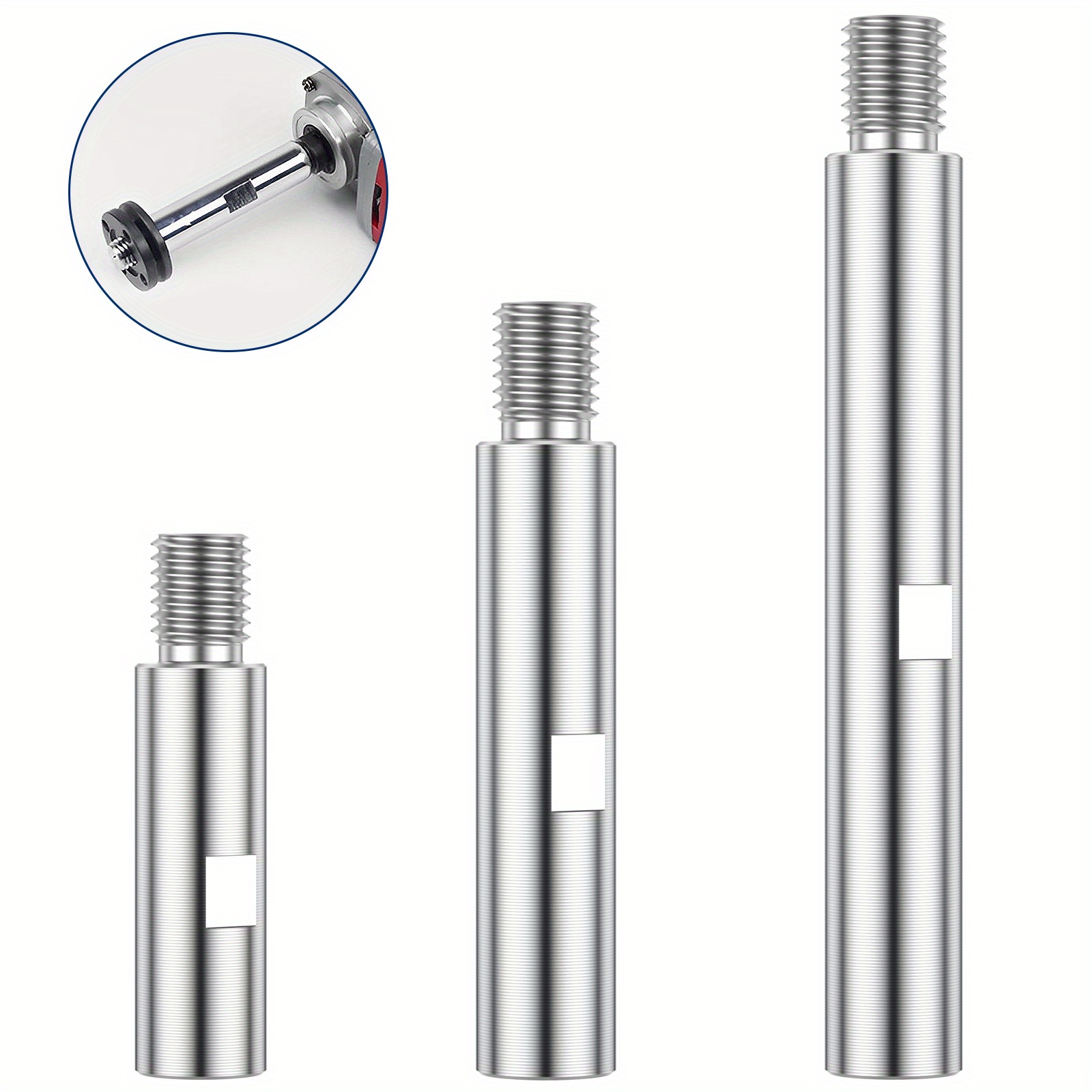 

3pcs Grinder Extension Rod 3/4/5.5 Inch M14 Grinder Extension Shaft Aluminium Alloy Rotary Grinder Lengthen Connecting Rod For Polisher Grinding Machine