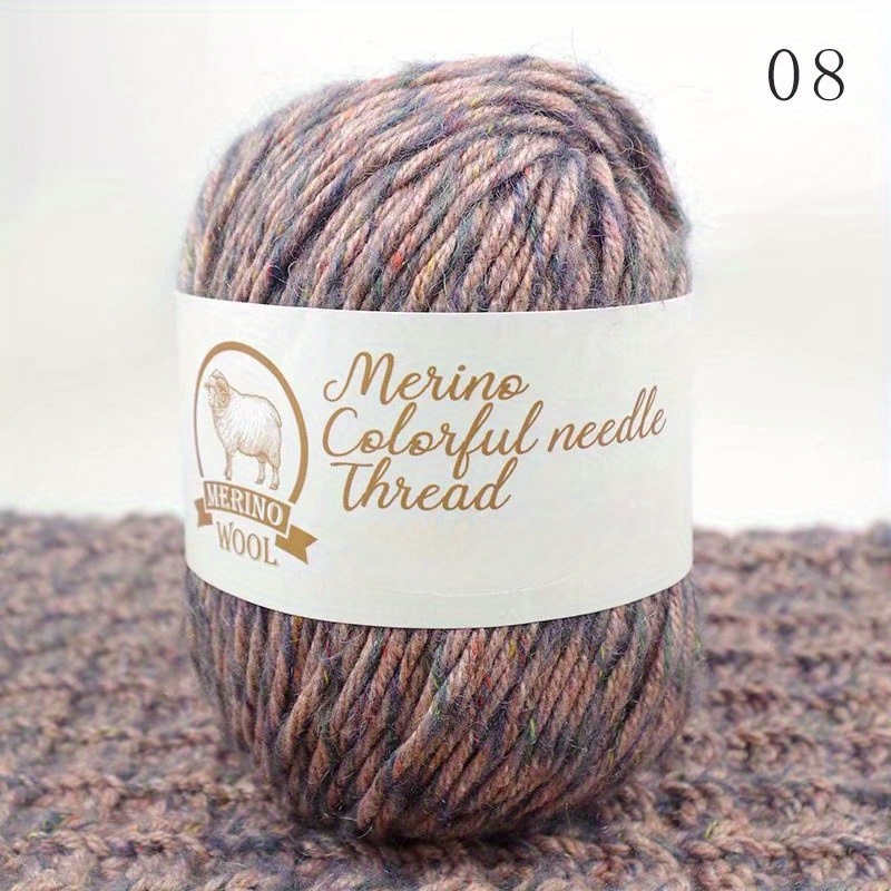 

Fil Mélange - 100g, 109yd Laine Tricotée Épaisse Multicolore Douce pour Écharpes, Chapeaux & Châles DIY - 10% Acrylique, 20% , 30% , 40% Laine Mérinos, Fil de Laine