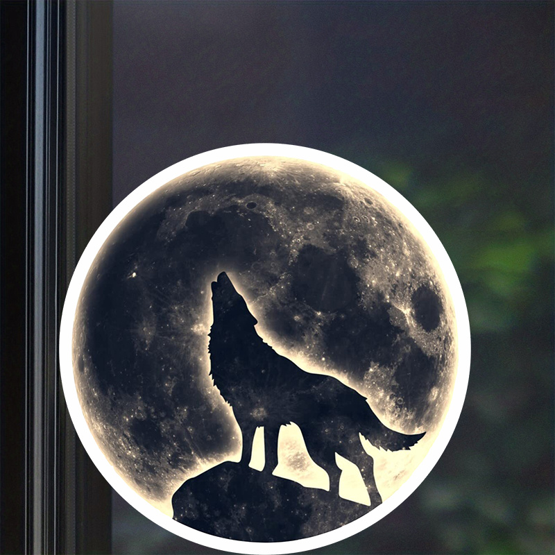 Wolf Totem Car Waterproof Decal Sticker(one Left And One - Temu