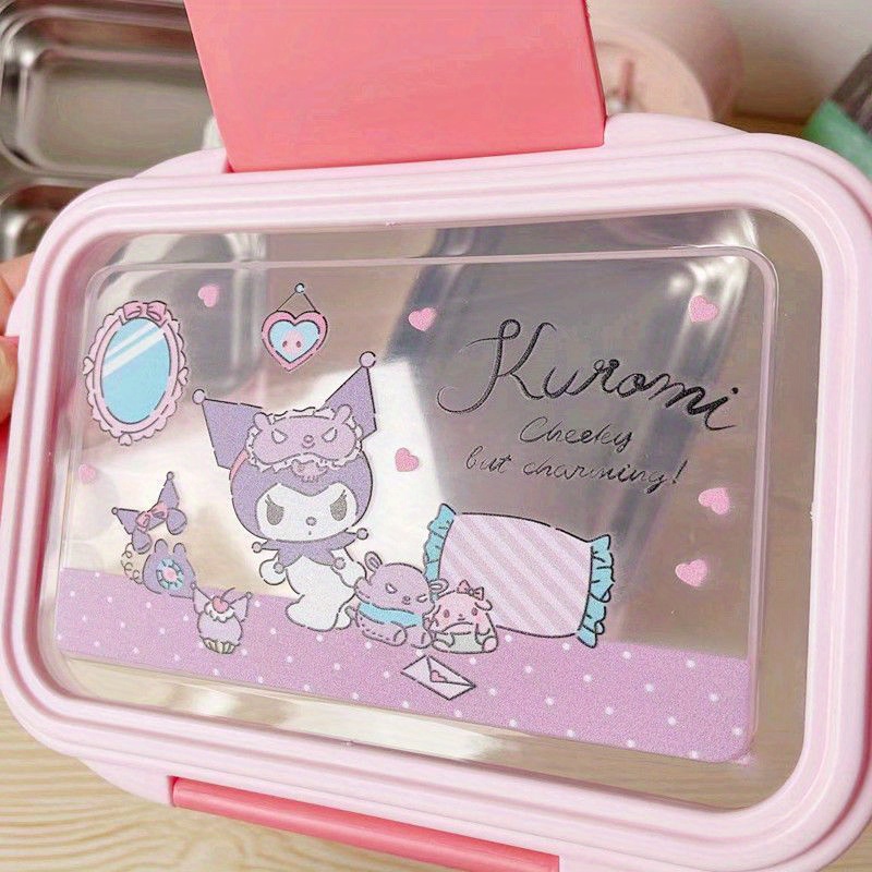 Hello Kitty Cinnamoroll Kuromi Melody New Cute Cartoon Stainless Steel  Insulated Double Layer Lunch Box, Work & School Lunch Box, Anti-scald  Portable Divider Type Insulated Lunch Box - Temu
