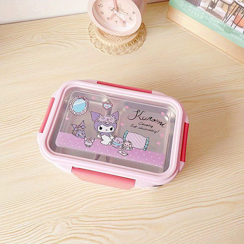 Anime Sanrios Hello Kittys Glass Bento Box Kawaii Cinnamoroll My