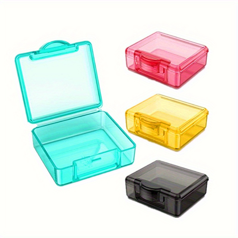 Image of 4pcs Small Pill Boxes, Mini Transparent Plastic Storage Box, Convenient To Carry Pill Storage Box, Compact And Convenient For Travel