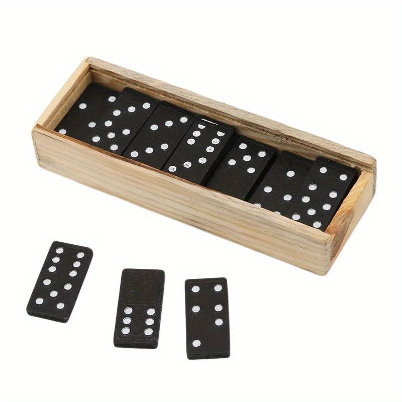 28 Pcs Juego Dominó Juego Mesa Clásico Doble Seis Diversión - Temu