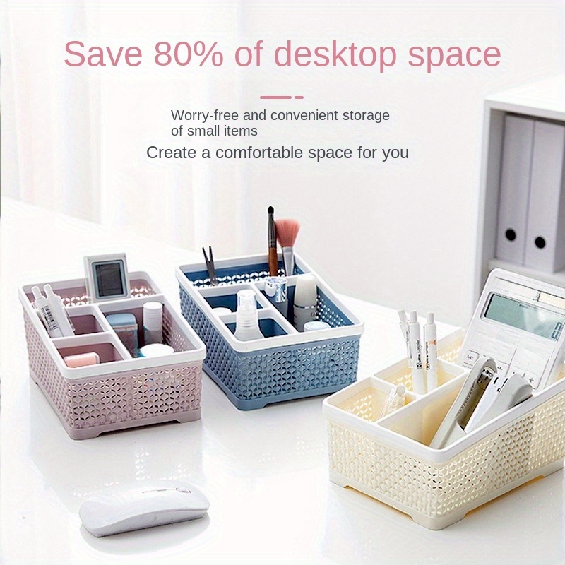 Desktop Storage Box Clear Makeup Organizer Cosmetic Display - Temu