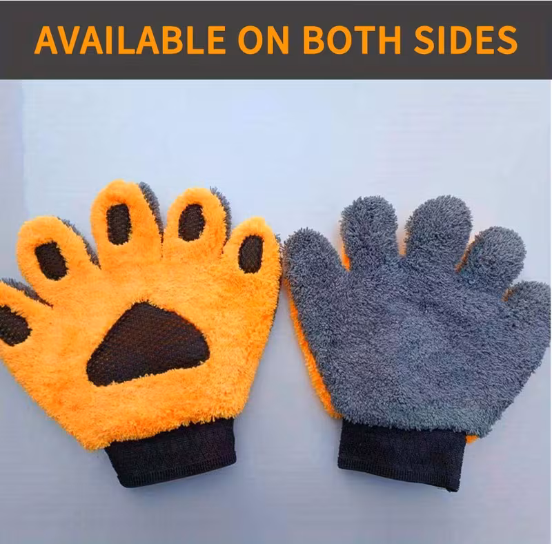 microfiber car washing gloves five finger corded soft thickened double sided for detail car care Product details 3