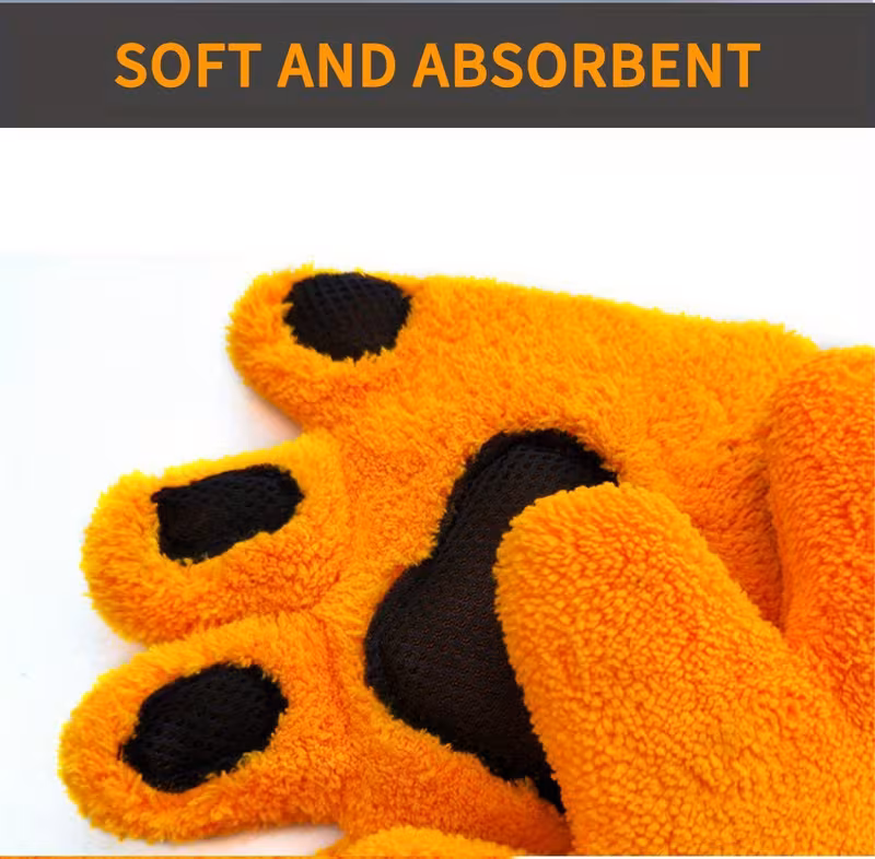 microfiber car washing gloves five finger corded soft thickened double sided for detail car care Product details 4