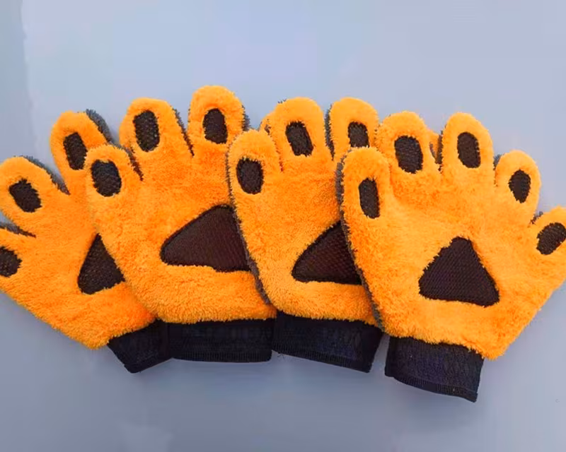 microfiber car washing gloves five finger corded soft thickened double sided for detail car care Product details 8