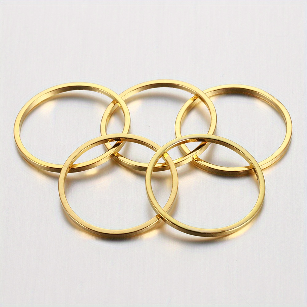 50pcs Earring Copper Ring Round Earring Connector Closed Ring For Diy Necklace Bracelet Accessories