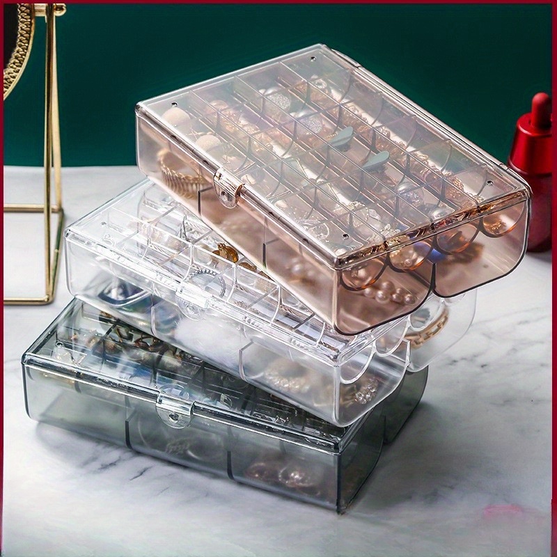 Plastic Jewelry Storage Box Multi grid Earring Storage Box - Temu Canada