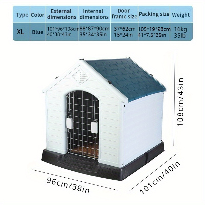 Dog house shop plastic door