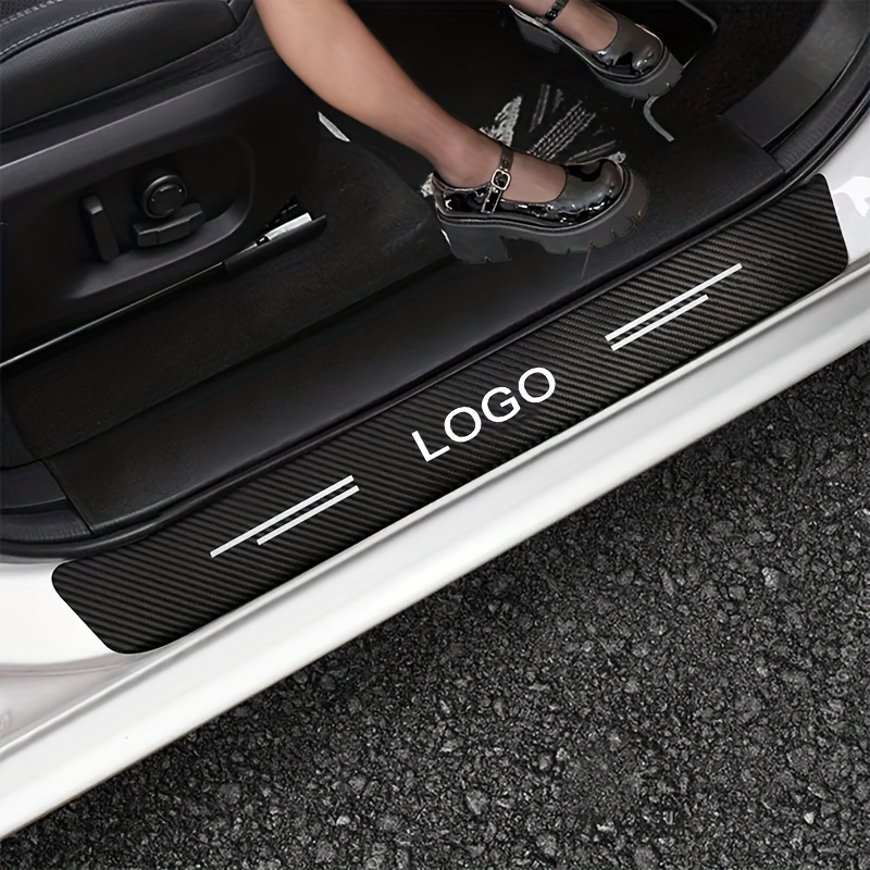 For Car Door Sill Anti scratch Plate Carbon Fiber Car - Temu