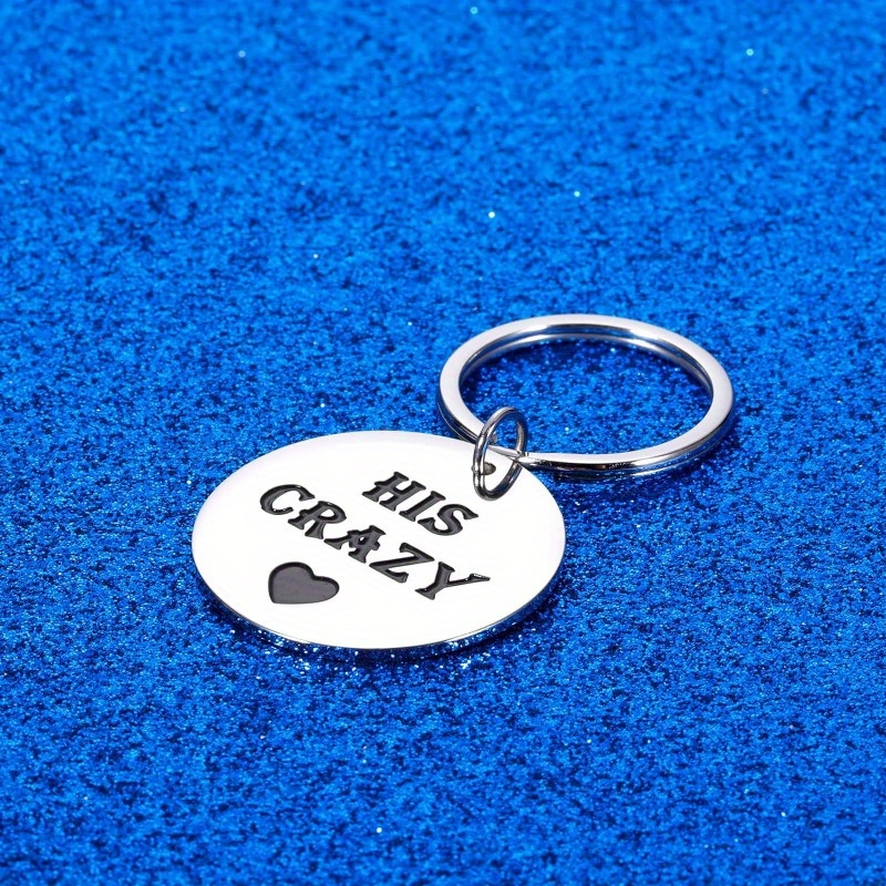 Couple Keychain Valentine's Day Gift Couple Gifts for Boyfriend and  Girlfriend His Crazy Her Weirdo Couple Keychain for Him and Her