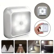 1pc 6 led motion sensor night light led wall lamp closet cabinet stair wireless for ladder bedroom corridor staircase indoor decoration light details 1