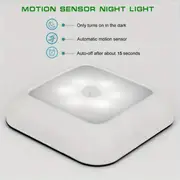 1pc 6 led motion sensor night light led wall lamp closet cabinet stair wireless for ladder bedroom corridor staircase indoor decoration light details 4