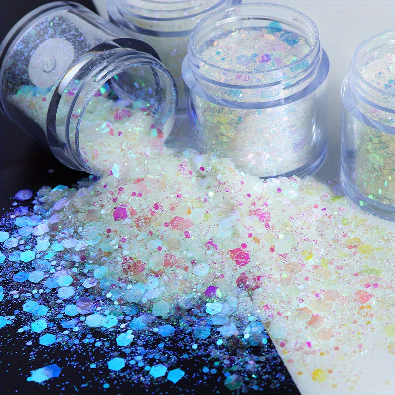 Iridescent Mermaid Flakes Resin Glitter Powder - Temu