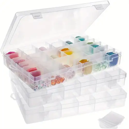 Clear Stackable Plastic Organizer Storage Box Container With