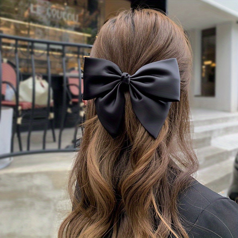 

Bow Headdress, Big Black Hairpin, Spring Clip For High-end Hair Accessories On The Back Of Women's Head