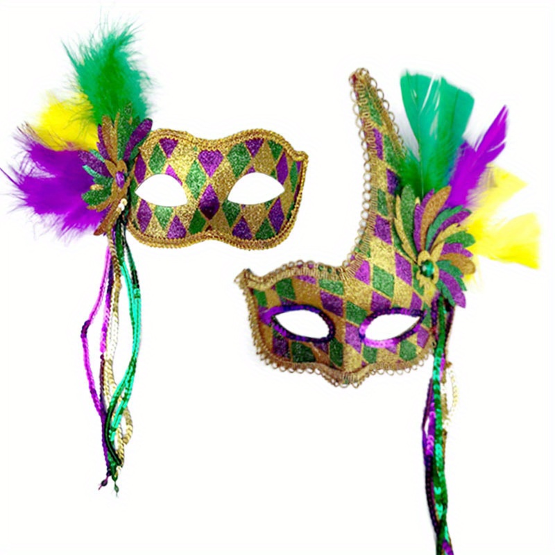 Mardi Gras Mask Paper Masks Carnival Parade Masquerade Party - Temu