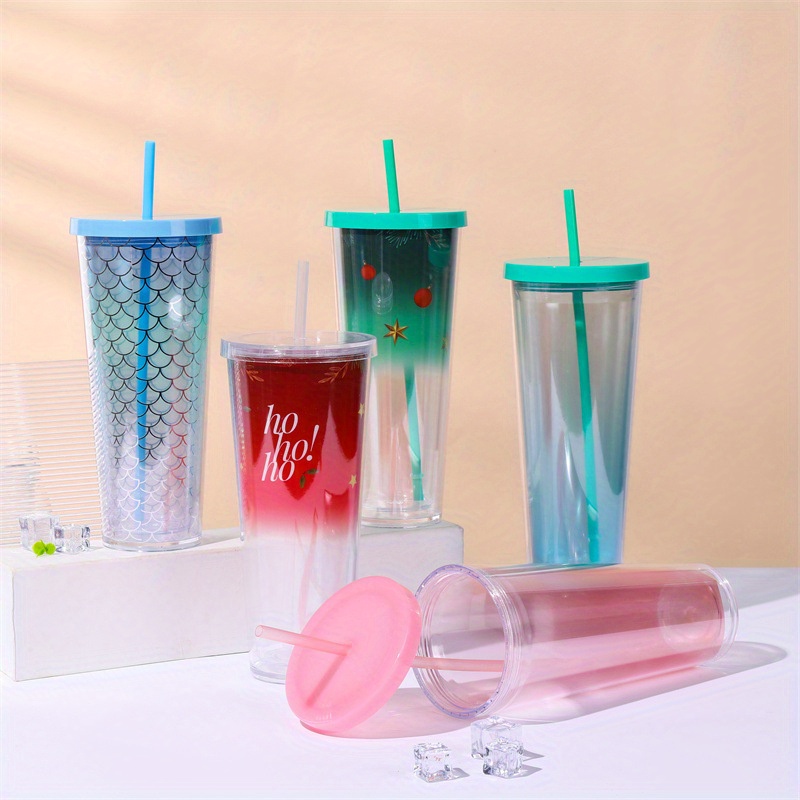 6pcs 12oz Sublimation Sippy Cup Blank With Handles, Straight Sublimation  Tumblers Stainless Steel Insulated Skinny Cups With Splash-proof Lid,  Shatter
