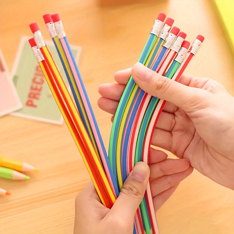 36 Pcs Flexible Soft Pencil,7 Inch Bendy Pencils with Erasers,Colorful  Magic Bendy Pencils For Kids Students Gift
