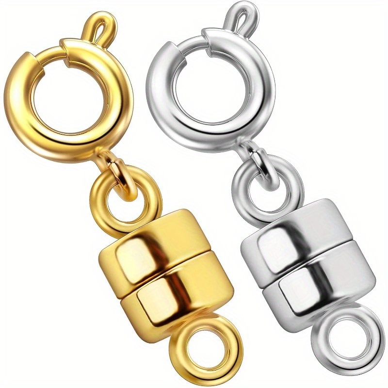Mizeer Magnetic Necklace Extenders, Magnetic Necklace Clasps with Extender  Chains