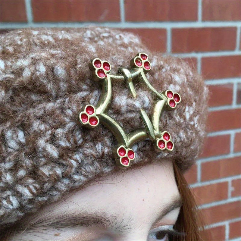 Broche Vintage Ancienne Motif Fleurs - Bijou Ancien Multicolore - En Bon état Général, Parfait Pour Collection