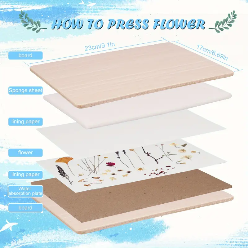 New Flower Press Kit 6 Layers Wooden Flower Press Complete Flower