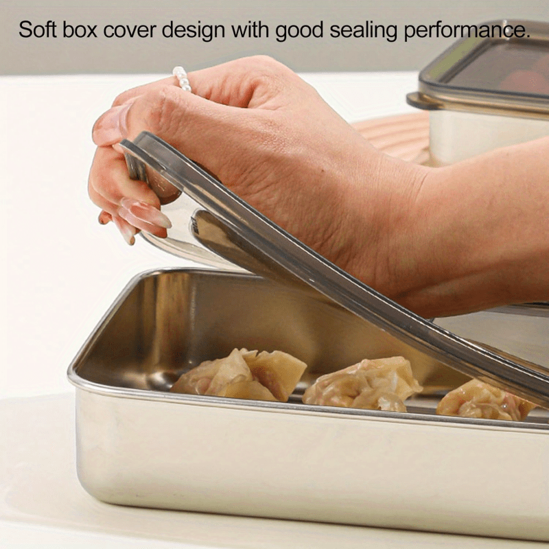 Bacon Container With Lid For Refrigerator, 304 Stainless Steel