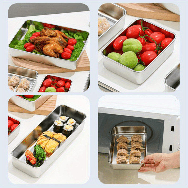 Bacon Container With Lid For Refrigerator, 304 Stainless Steel