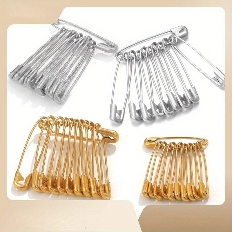 Assorted Safety Pins Sturdy Nickel Plated Steel Rust - Temu