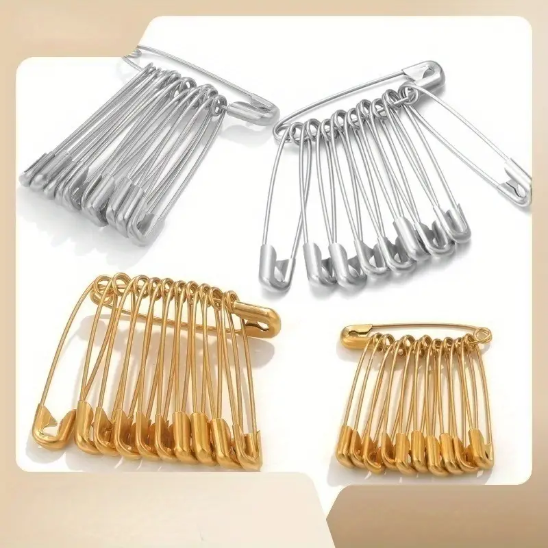 10PCS Fashion Clothing Pins Stainless Steel Safety Pins Clothing Accessories