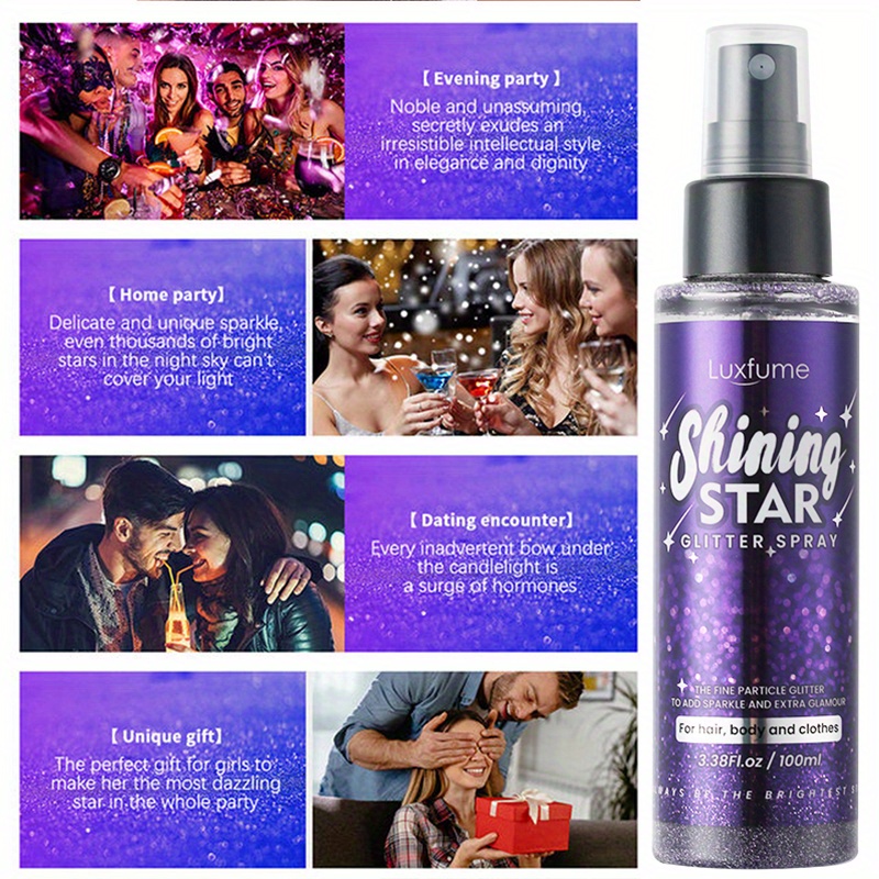 Glitter Spray For Hair And Body Long lasting Fast Drying - Temu