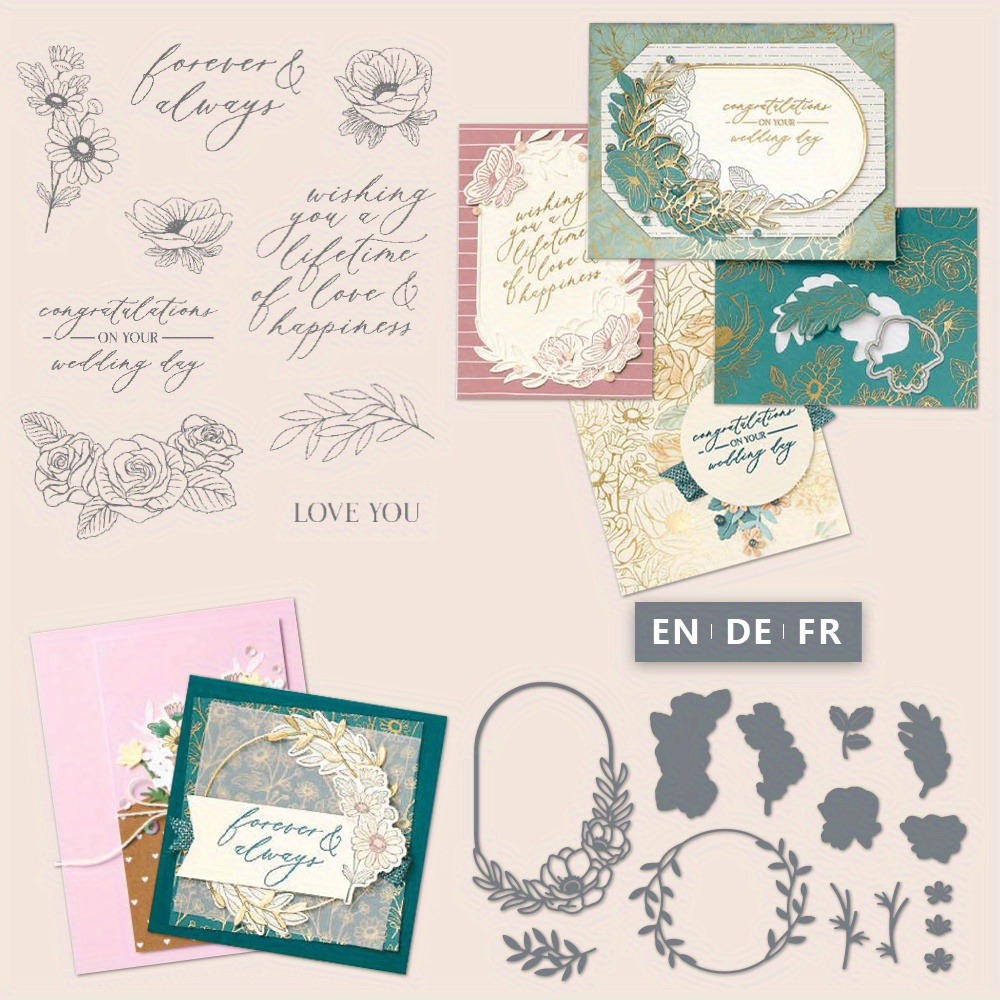 New Arrive Spring Flowers Nature Clear Stamps Cutting Dies DIY Cards Scrapbook  Stamps Dies Album Diary Decorating Crafts