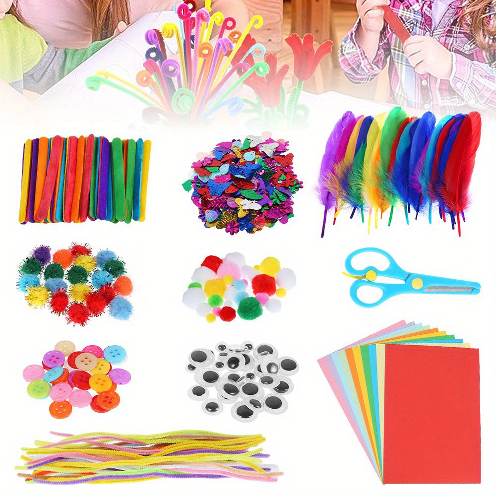 Kit de suministros de artes y manualidades para niños – Niños y niñas de 4  5 6 7 8 años – Juego de materiales de actividad para niños pequeños a