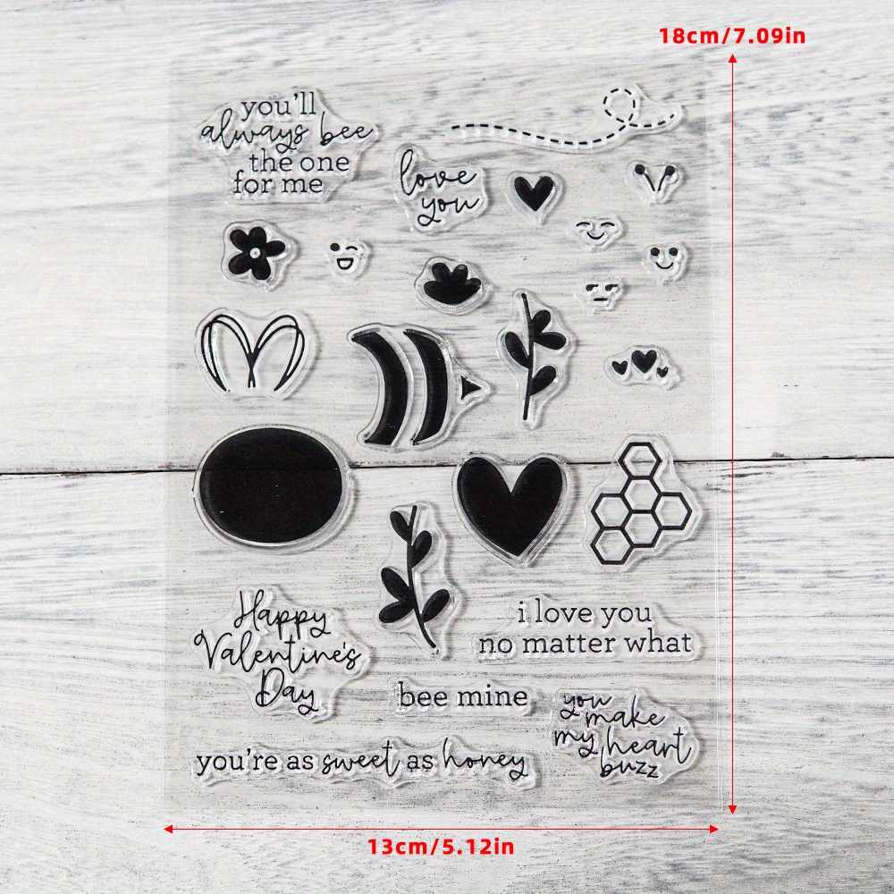 Bee Greetings New Clear Stamps And Dies For Paper Card - Temu