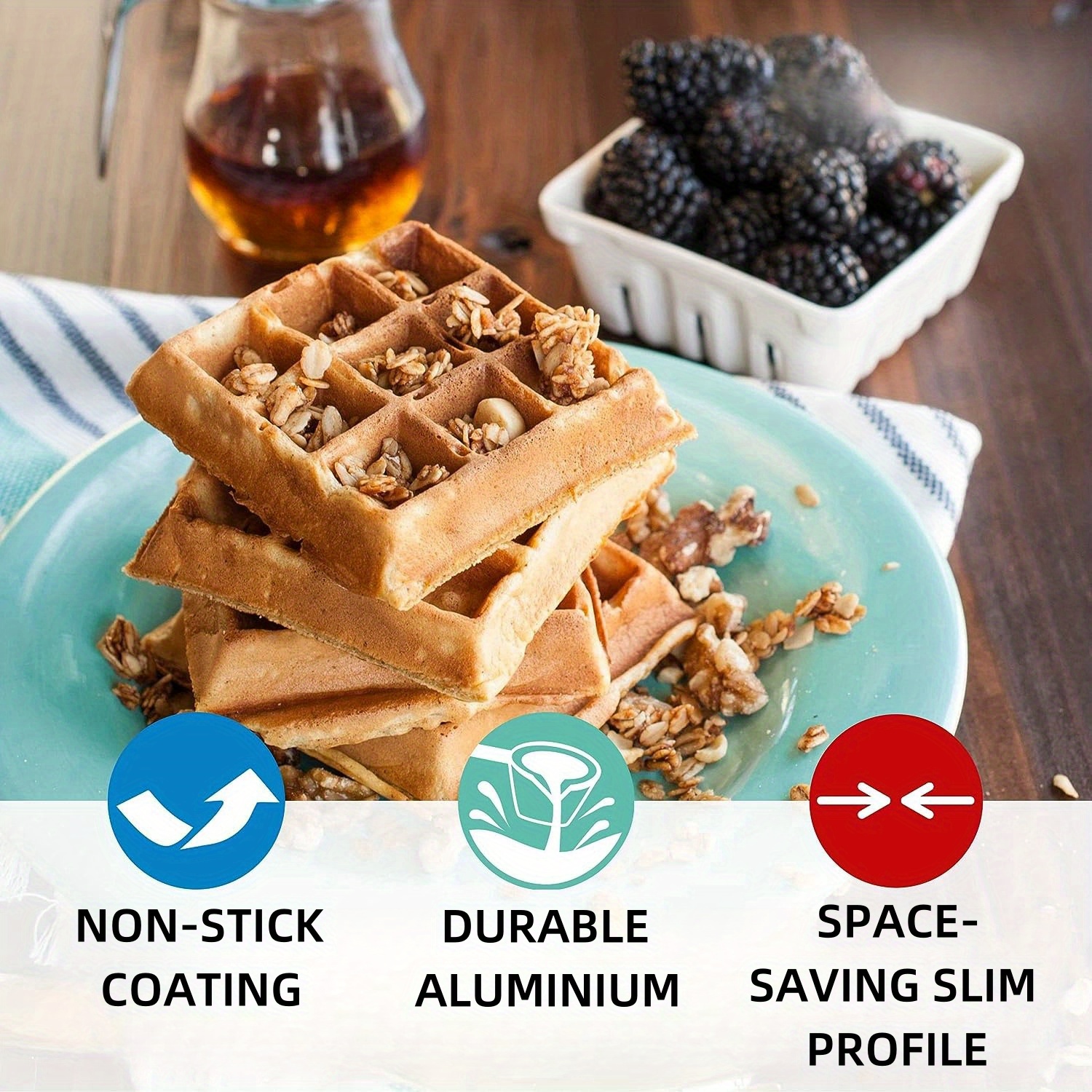 Egg Cake Maker Protect Hands from Burning Waffle Maker for Making Waffles  for DIY Waffle Baking Tool Household Cooking Accessories