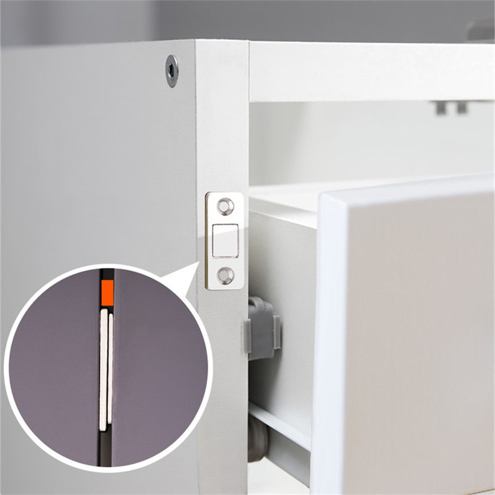 Ultra mince armoire magnétique capture en acier inoxydable aimant porte  capture adhésif tiroir loquet magnétique pour armoire de cuisine aimants de  porte placard fermeture