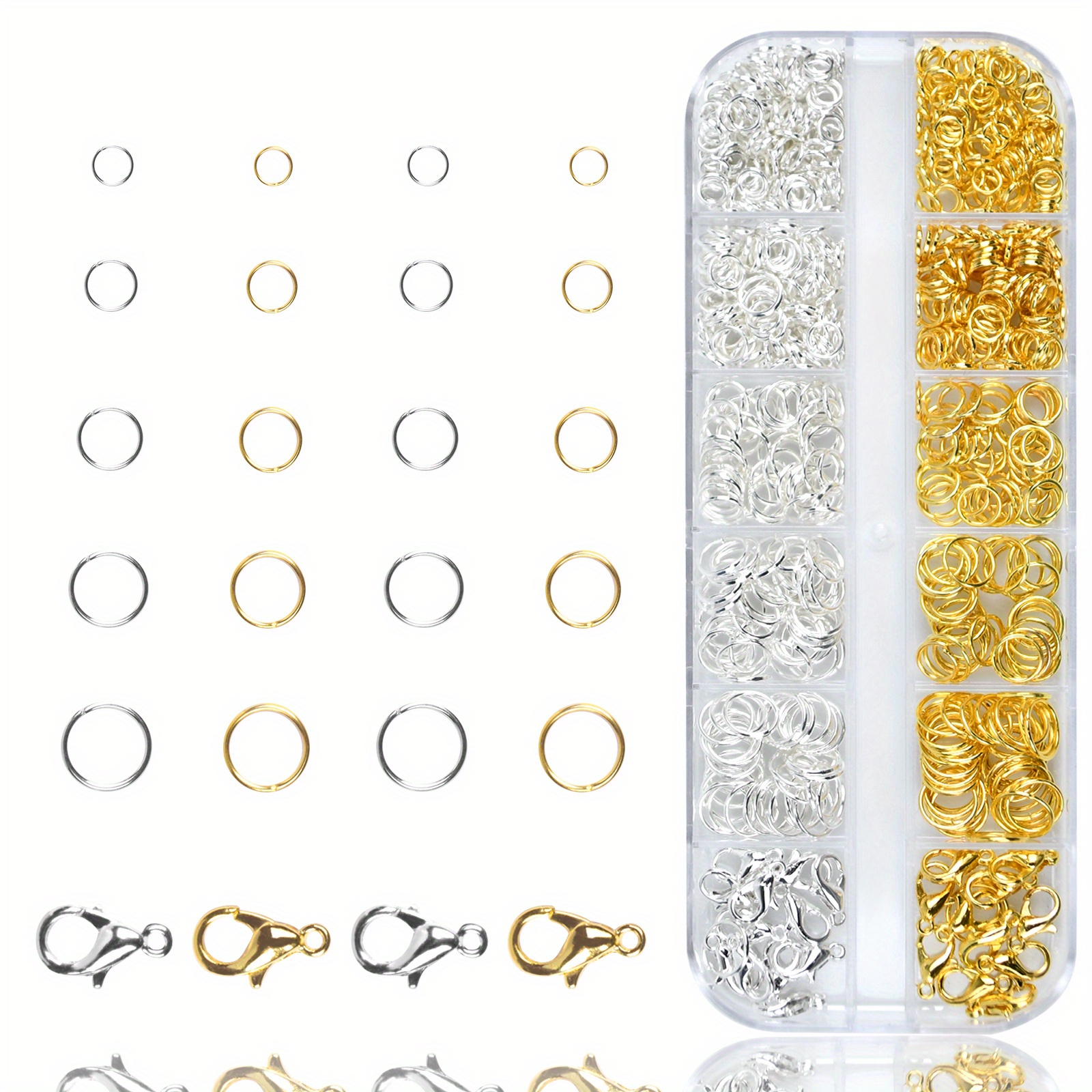 Diy Jewelry Making And Repair Supplies Kit, 600pcs Open Jump Rings  0.4-0.8cm/0.16*0.32inch, 20pcs Lobster Clasps, For Repairing Earring,  Bracelets, Necklace (golden+silver) , Golden Diy, Don't Miss These Great  Deals