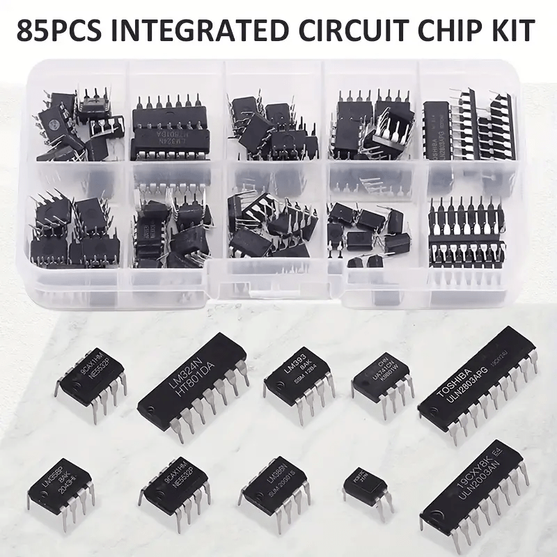

85pcs 10 Specifications Ic Ne555 Lm324 Integrated Circuit Chip Kit Dip Single Precision Timer