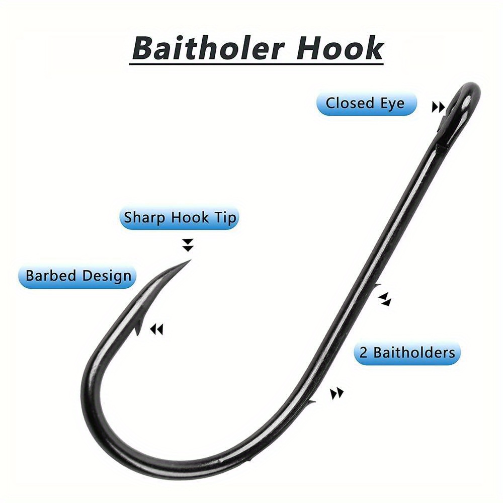 100pcs High Carbon Steel Fishing Hooks Holder Fish Bait Hook, Size: 6