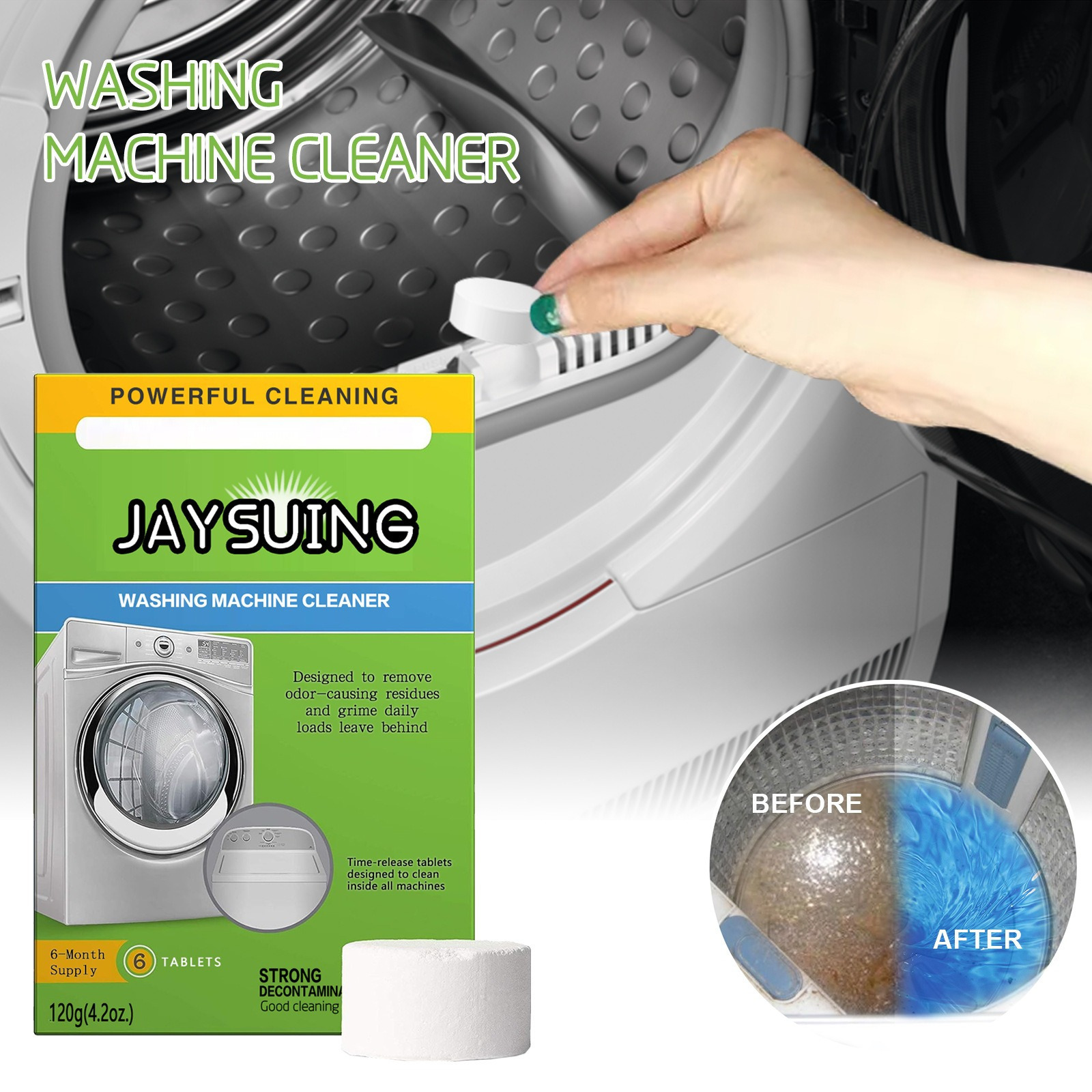 Buy MyHomesWorld Washing Machine Cleaner Tablet Pack of 10 Deep Cleaner  Tablets for Front and Top Load Washing Machine Cleaning Powder Tablet for  Tub and Drum Cleaning Stain Remover Online at Best