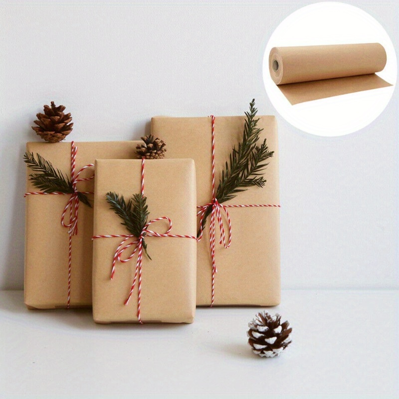1roll Packaging Brown Kraft Paper Roll, Quality Paper for Packing, Moving,  Shipping, Crafts Recyclable Natural Kraft Wrapping Paper。A tablecloth sui