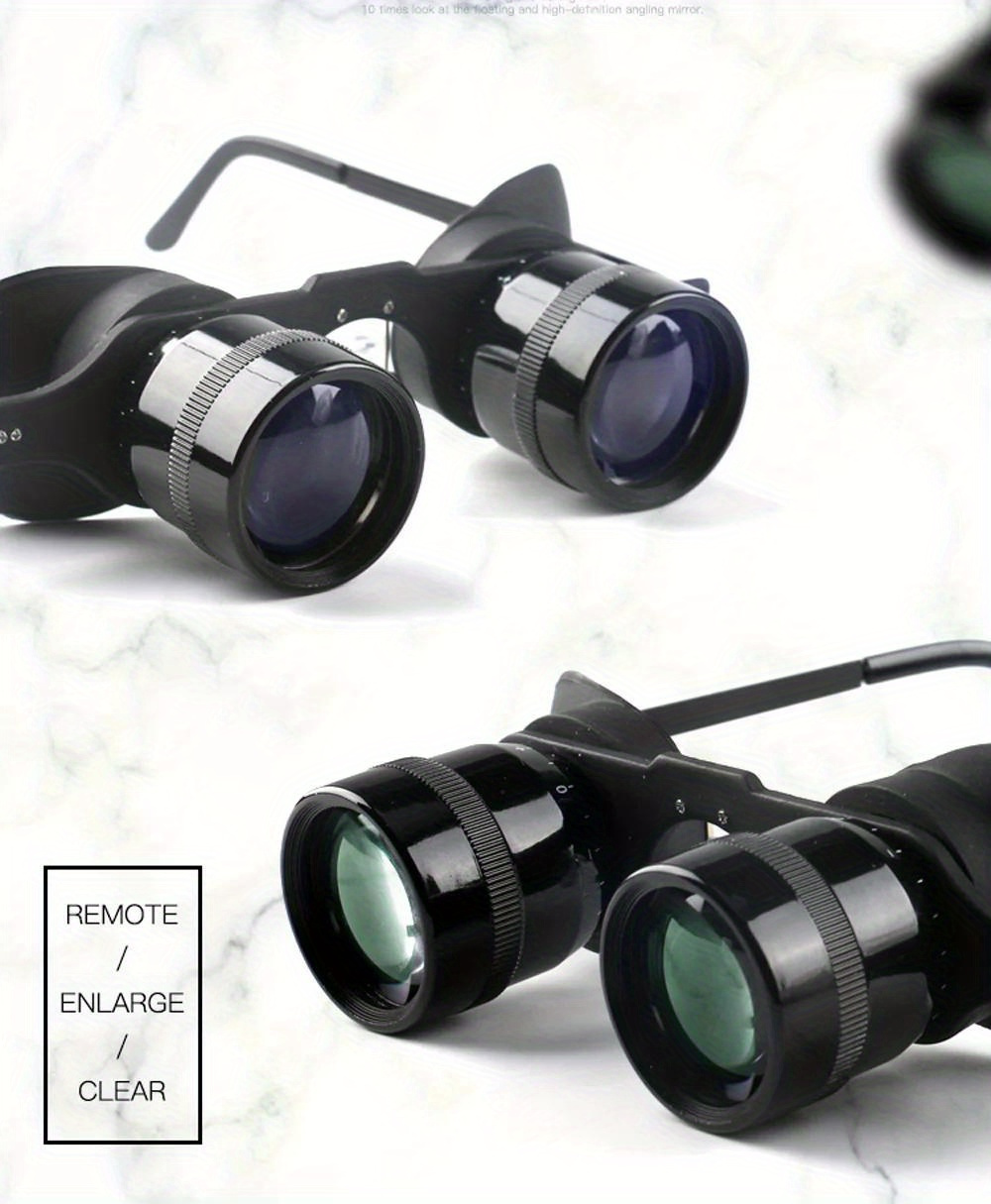 Lentes de lupa 400% de aumento de prismáticos, anteojos manos libres,  prismáticos de pesca portátiles HD, telescopio para pesca, caza,  observación de