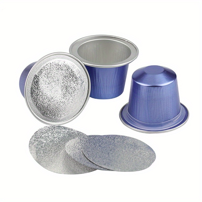 Tapas de sellado de cápsulas de café, tapas de aluminio para expreso,  sellos de aluminio para cápsulas reutilizables, compatibles con máquinas de