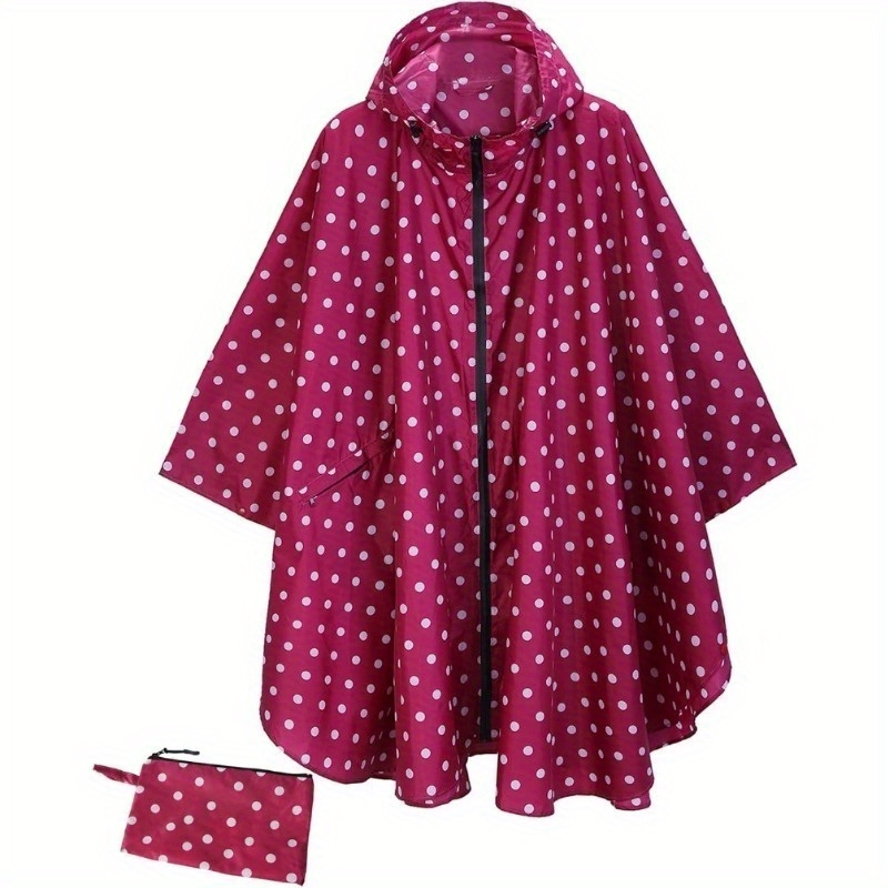 Powinsun Fashion Hooded Rain Poncho Waterproof Raincoat - Temu Canada