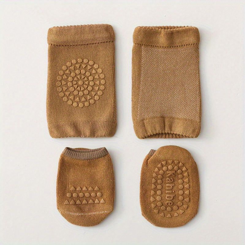 2-Piece Set Baby Knee Pads and Floor Socks for Crawling