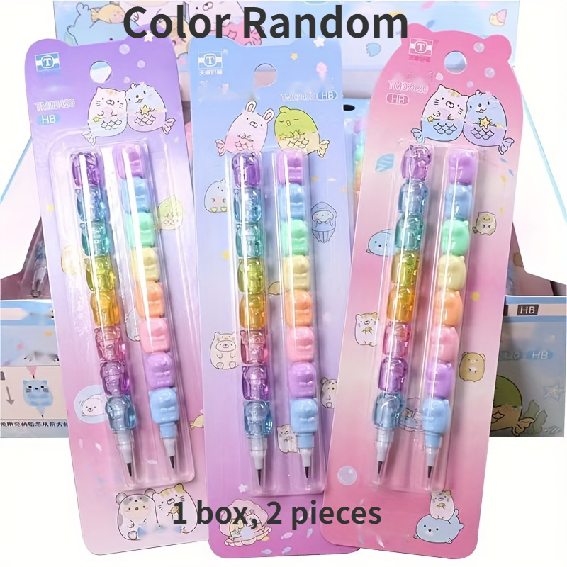 MNTT Fruit Cute Writing Supplies Kids Gifts Drawing Students Mechanical  Pencil Press Pens Automatic Pen Stationery(Carrot)