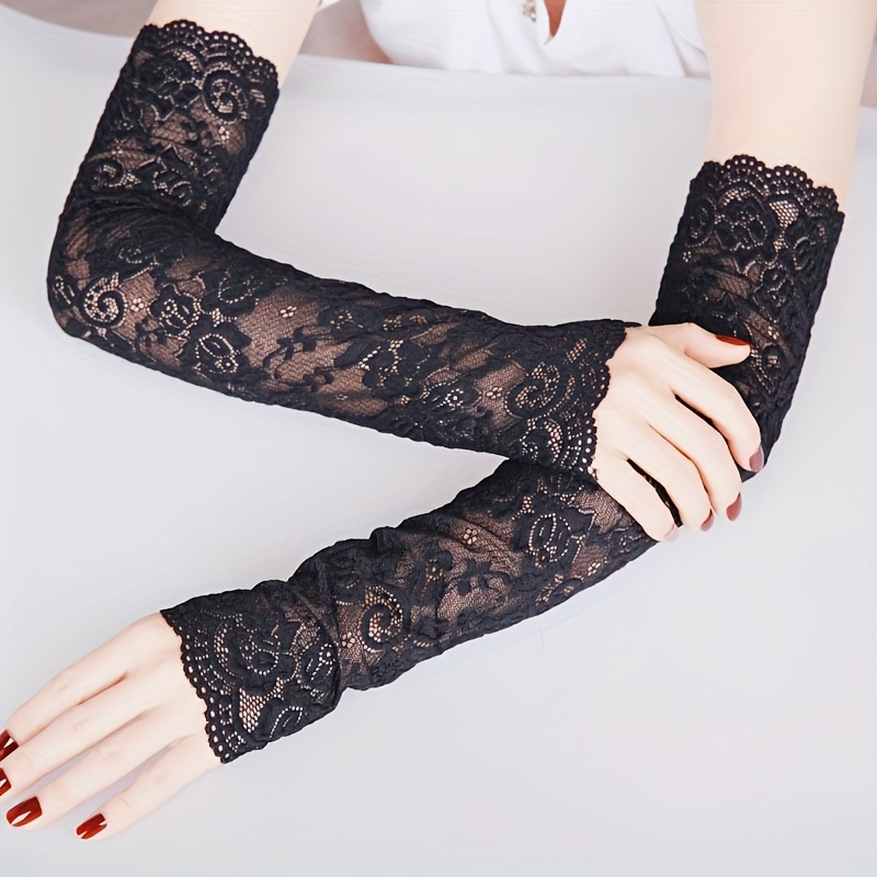 Thin Breathable Mesh Sleeve Solid Color Wrist Decoration - Temu