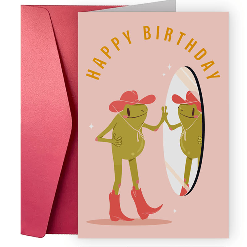 A Fun Creative Birthday Card Frog Birthday Card Frog - Temu