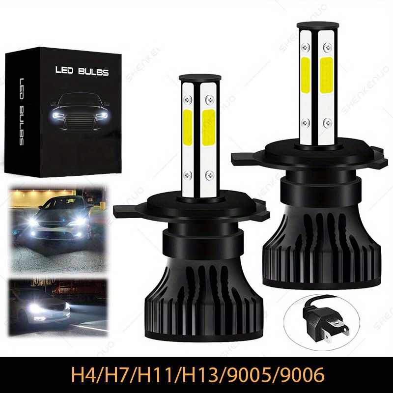 Kit de faros LED H7 para coche, bombillas de haz alto o bajo, 80W